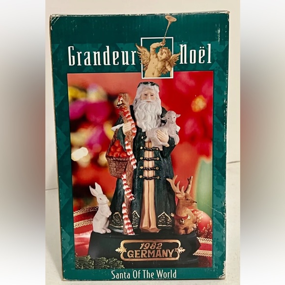 Santa Claus Porcelain Figure Germany 1982 Grandeur Noel Santa Of The World - Picture 3 of 8